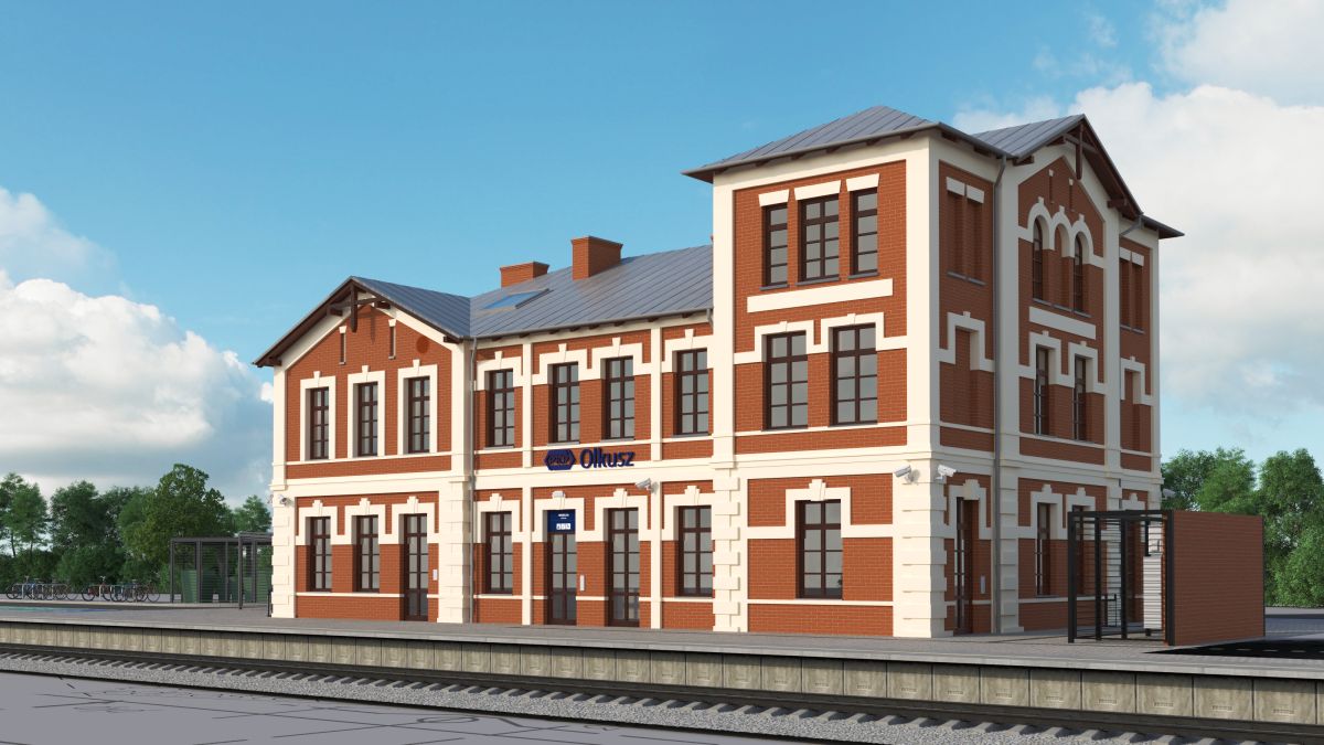 Inforail - Zabytkowy dworzec w Olkuszu przejdzie dużą przebudowę. PKP podpisały umowę z wykonawcą