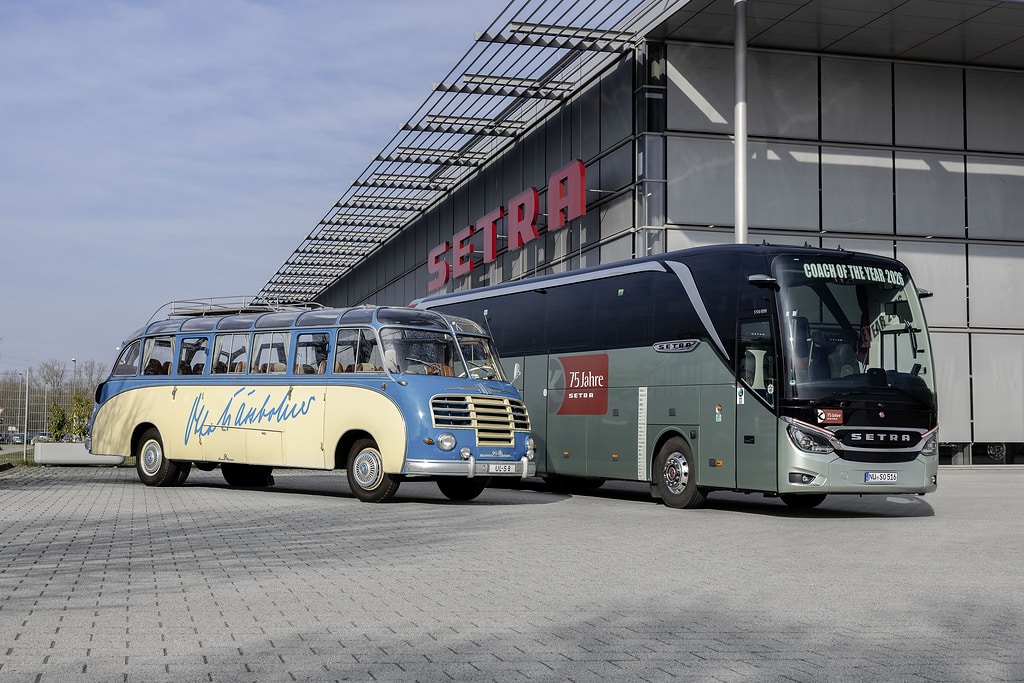 Infobus - Setra ma 75 lat: Od premiery modelu S 8 z 1951 roku po autobusy TopClass