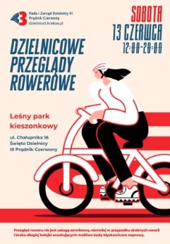 Infobike - Dzielnicowy przegląd rowerowy w Krakowie. Bezpłatna kontrola jednośladów na Prądniku Czerwonym