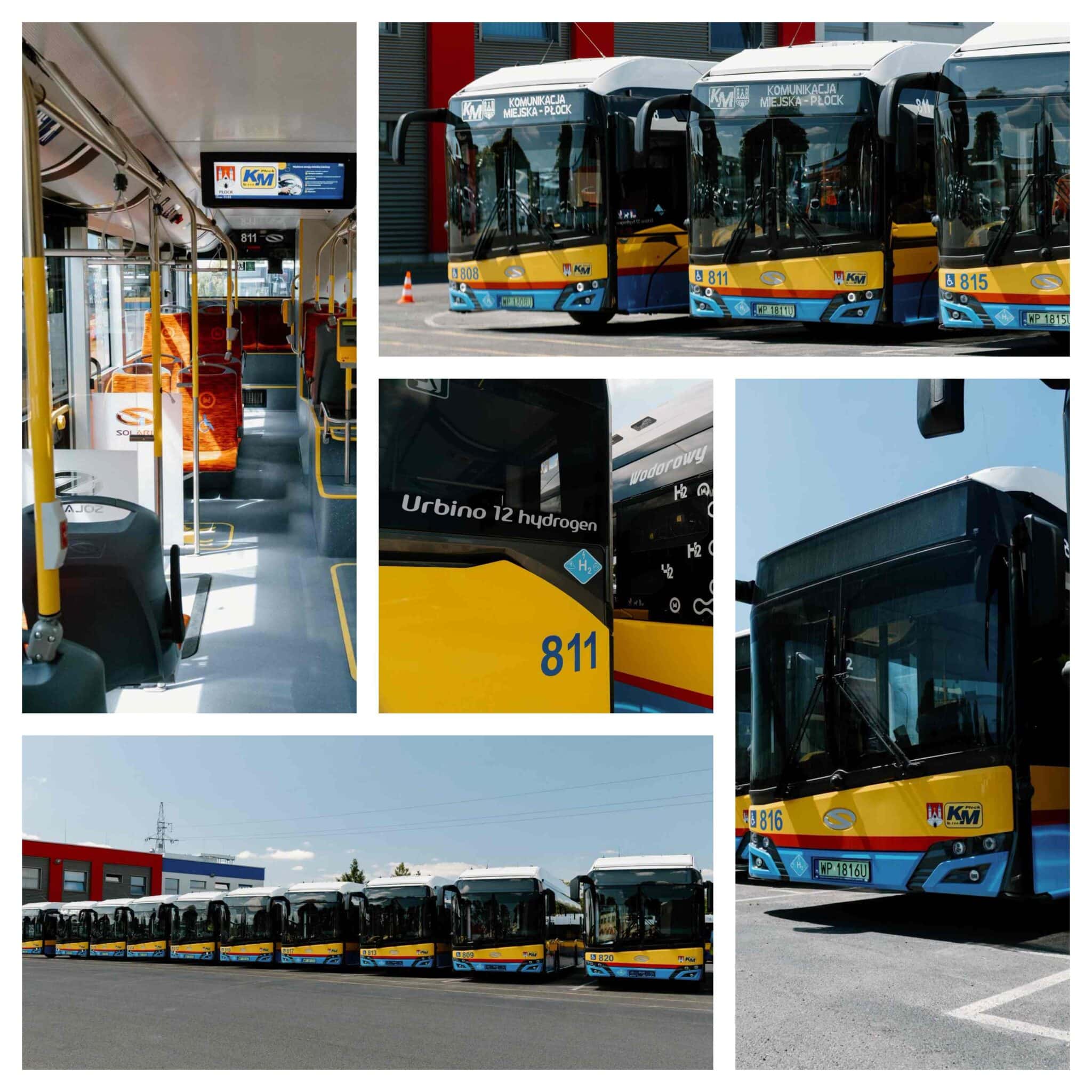 Infobus - Płock wypuszcza pierwszego Solarisa Urbino 12 hydrogen na linie. 10 z 18 autobusów w zajezdni