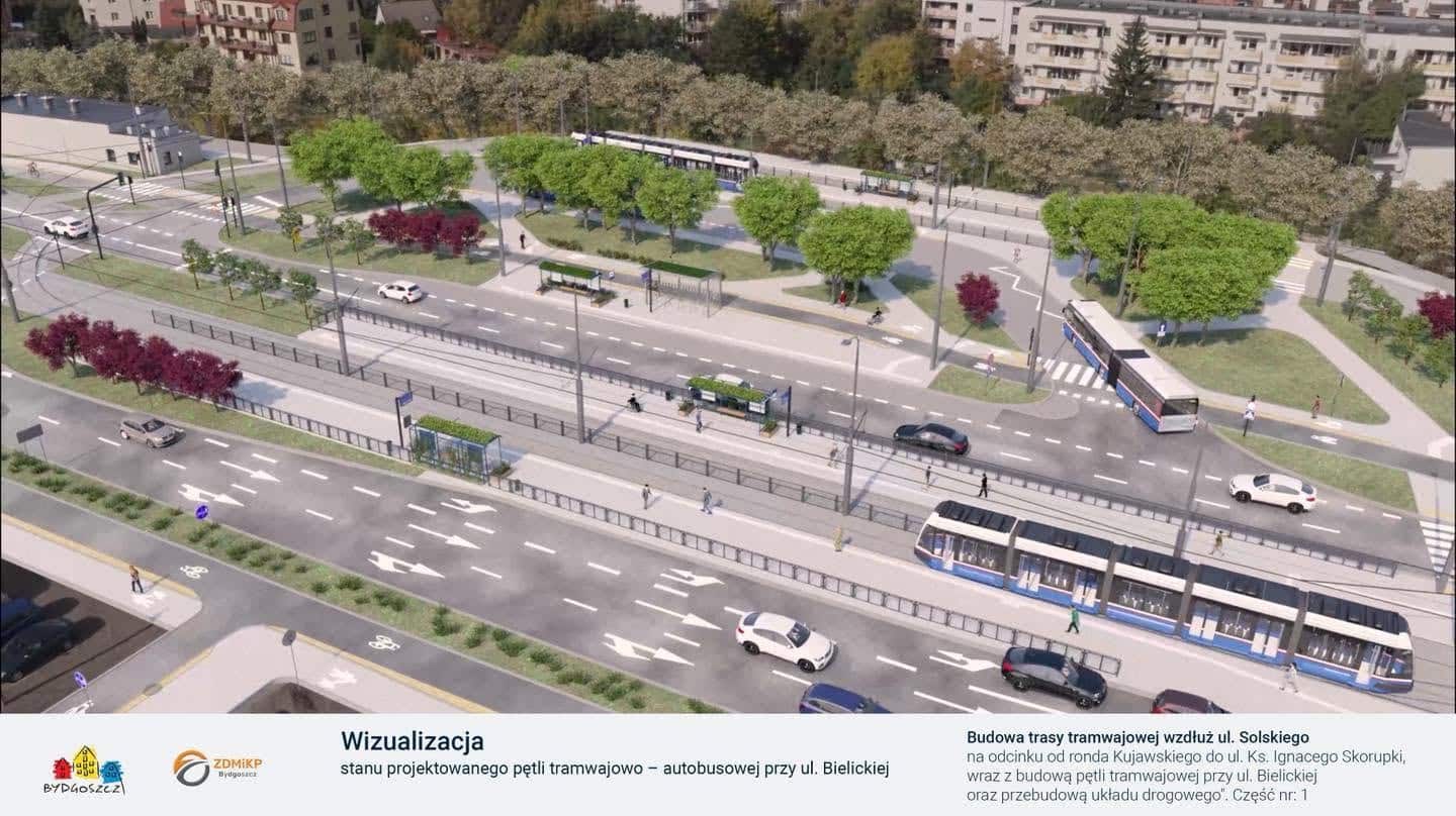 Infotram - Bydgoszcz buduje nową trasę tramwajową na Szwederowo. Inwestycja za ponad 107 mln zł ruszy jeszcze tego lata