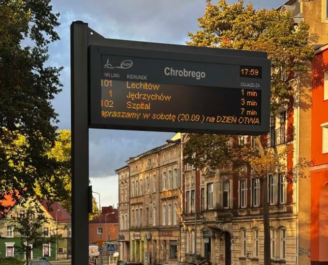 Infotrans - MZK Zielona Góra ma trzy oferty na 44 tablice SDIP. Najtańszy Dysten, ale ponad budżetem