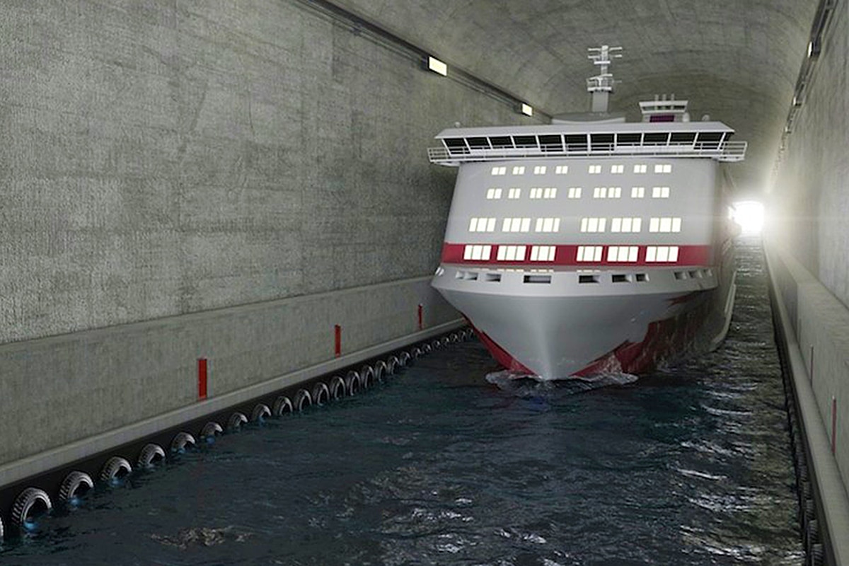 Infoship - Norwegia zbuduje pierwszy na świecie pełnowymiarowy tunel dla statków. Kontrakt wart 5,6 mld koron