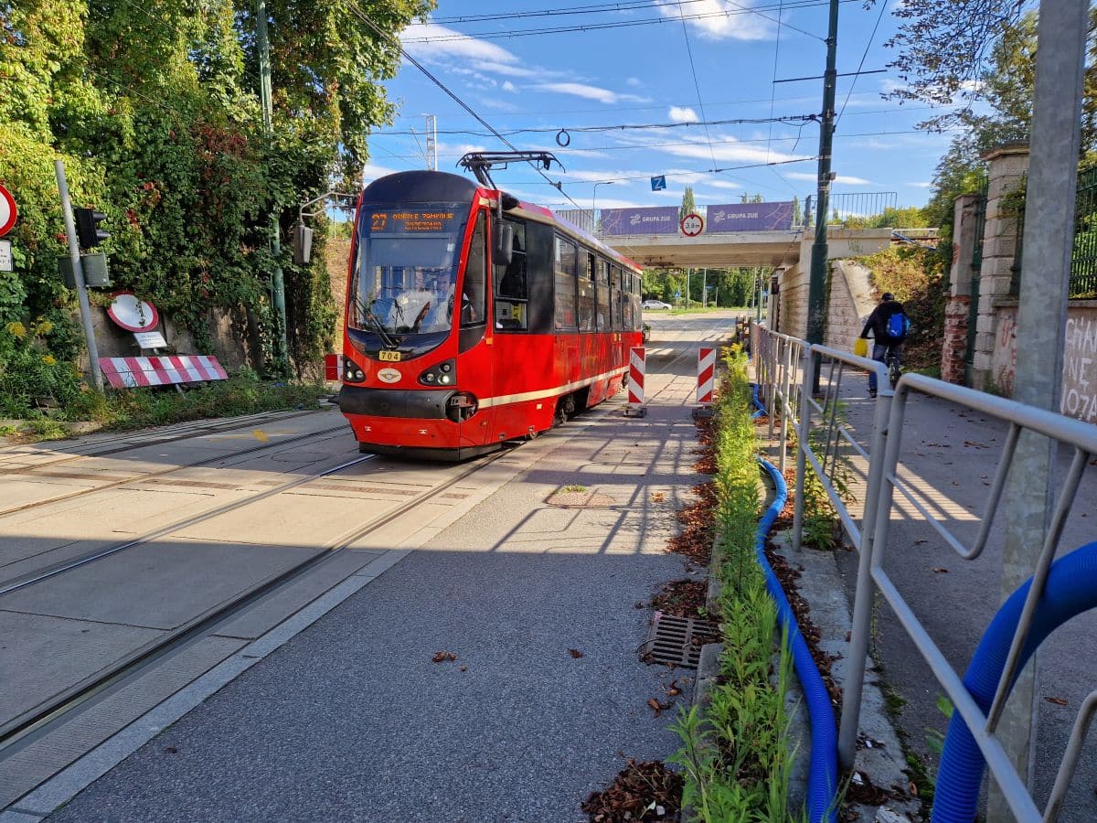 Infotram - Duże zmiany w komunikacji tramwajowej w Sosnowcu. Od 21 września zamknięty przejazd pod wiaduktem na Żeromskiego