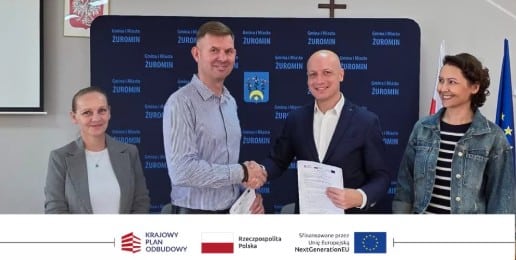Infobike - Żuromin: umowa na zadanie nr 37. Kasztanowa z nową infrastrukturą pieszo-rowerową