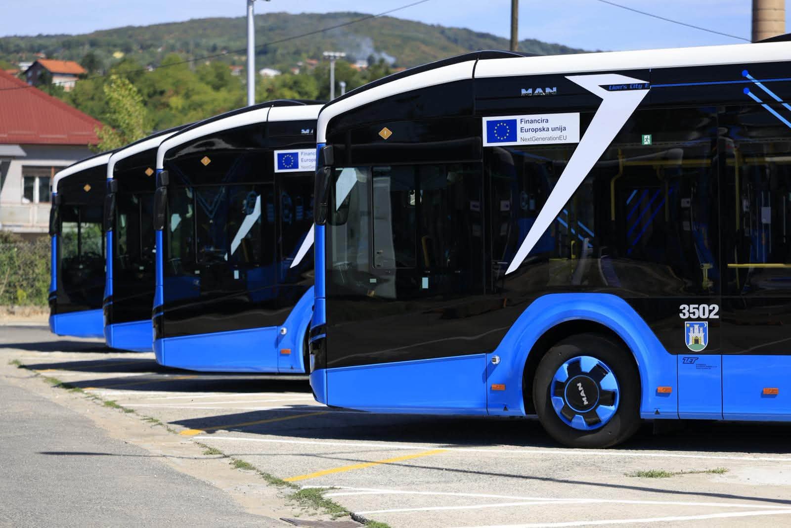 Infobus - Zagrzeb wprowadził 62 autobusy elektryczne MAN i Iveco. Do tego 134 punkty ładowania