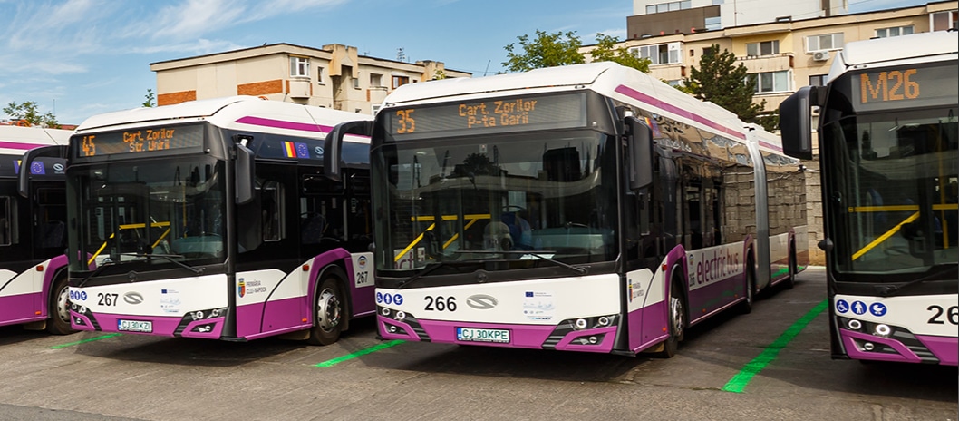 Infobus - Kluż-Napoka i 40 autobusów Solarisów Urbino 18 electric. Plus ładowarki od Ekoenergetyki