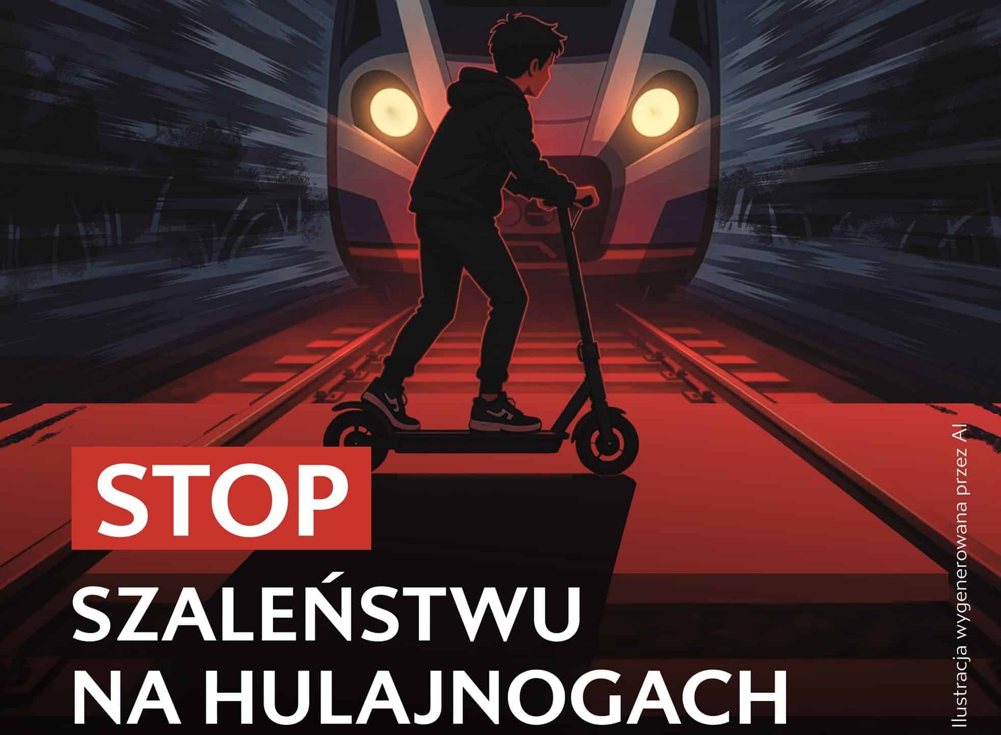 Inforail - PLK alarmują: niebezpieczne zachowania na hulajnogach przy torach. W wakacje na przejazdach zginęło 9 osób