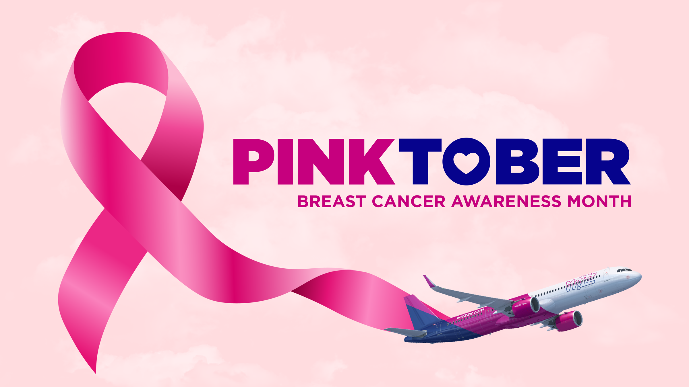 Infoair - Wizz Air z akcją Pinktober. Personel pokładowy będzie nosić różowe wstążki