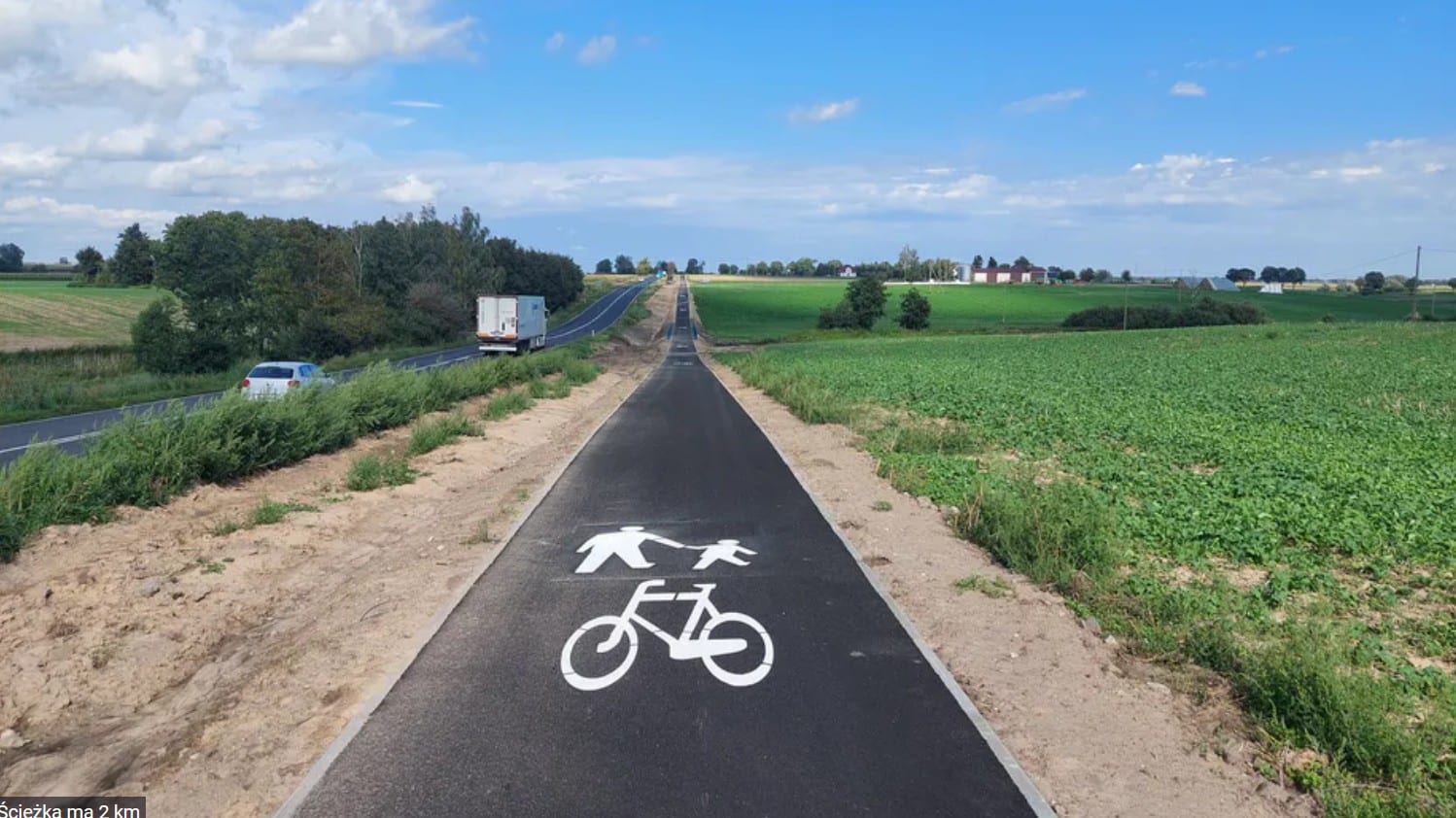 Infobike - Kowalewo Pomorskie: 2 km drogi pieszo-rowerowej przy DK15 już gotowe