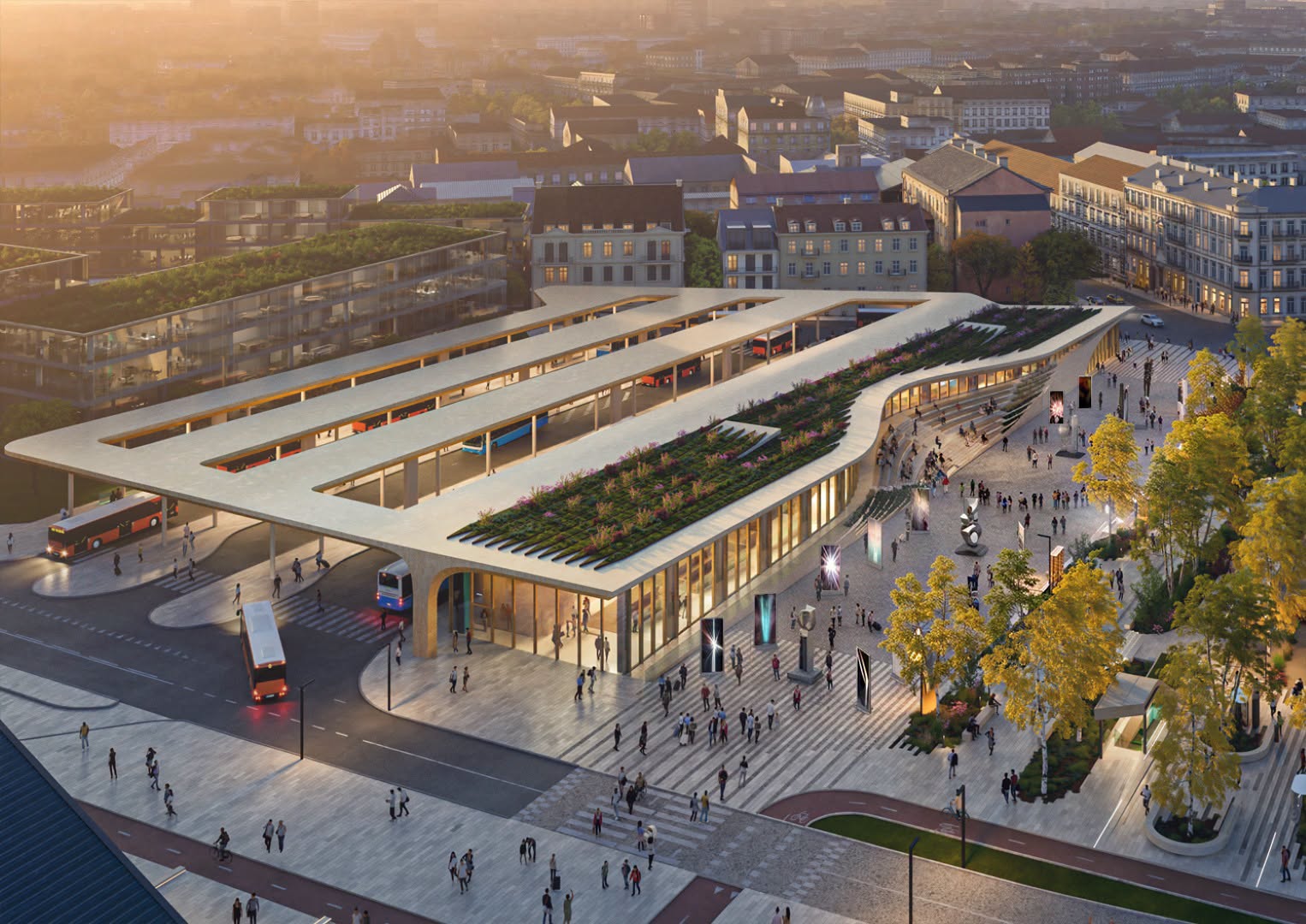 Infotrans - Wilno pokazało nowy dworzec autobusowy. Projekt od Zaha Hadid Architects
