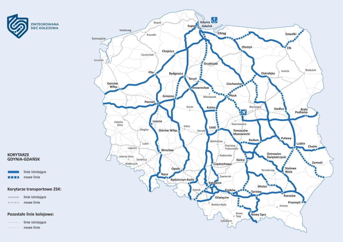 Inforail - Pięć magistrali kolejowych w kierunku Pomorza. Gdańsk – Warszawa w 100 minut