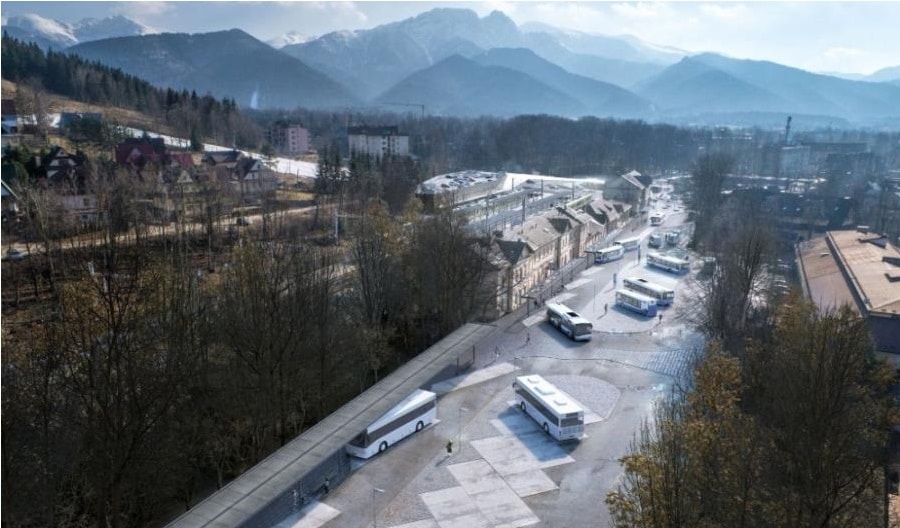 II etap budowy Centrum Komunikacyjnego w Zakopanem: Autobusowy dworzec + parking