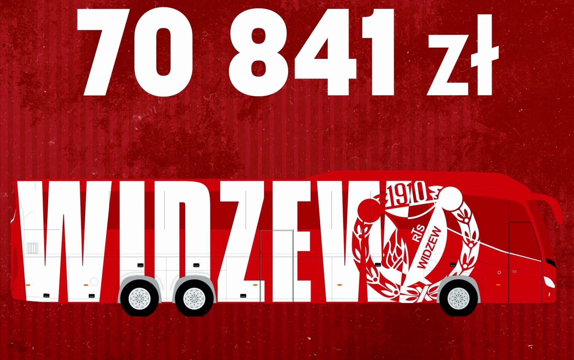 Widzew pojedzie nowym autokarem. Kibice zrzucili się na branding